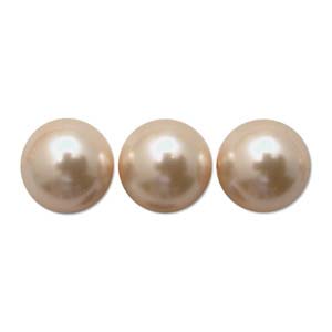 Pearls 3mm - Peach - Click Image to Close